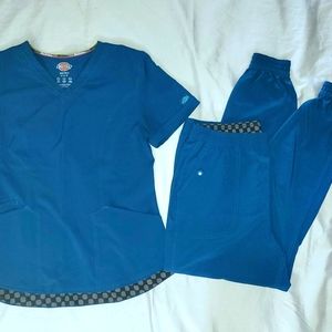 Dickies Joggers Scrub Set Carribean Blue Med & Lrg